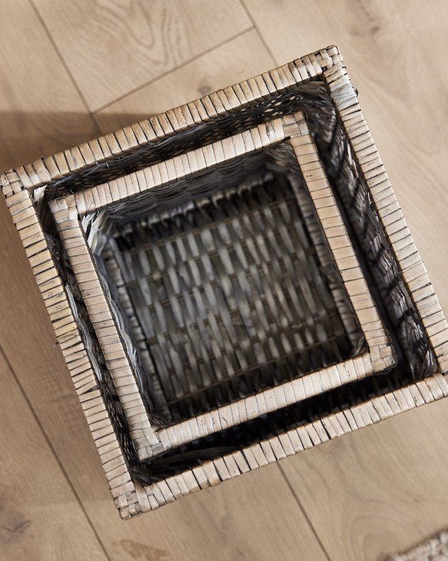 Set of 2 Wicker Storage Baskets