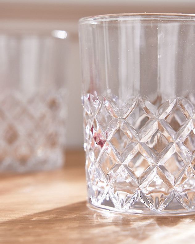 Orleton Diamond Cut Glass Short Tumbler