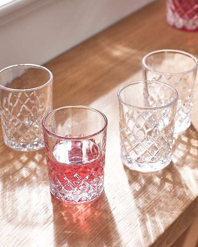 Orleton Diamond Cut Glass Short Tumbler