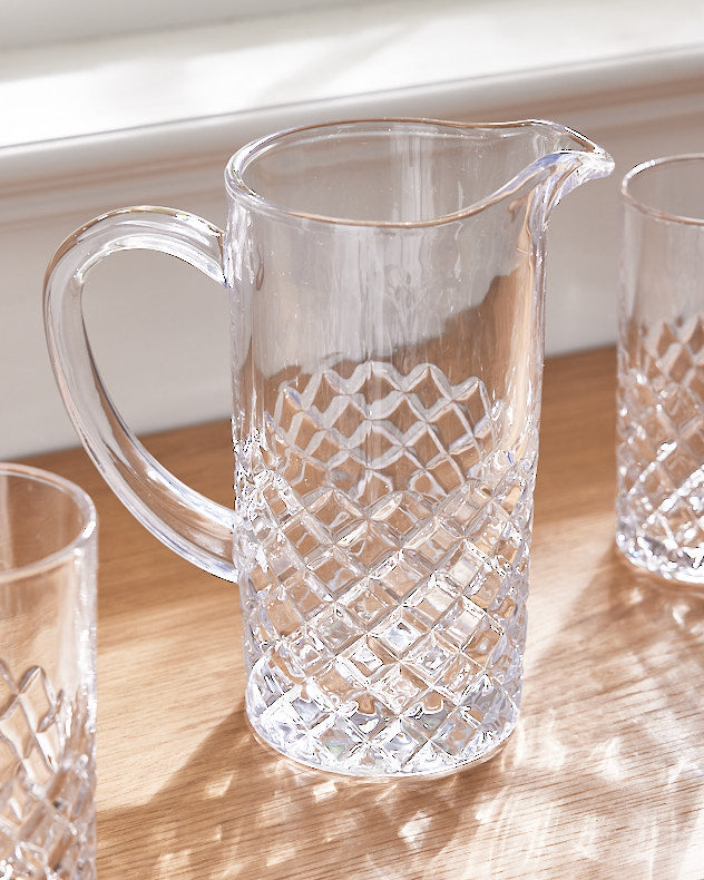 Orleton Diamond Cut Glass Jug