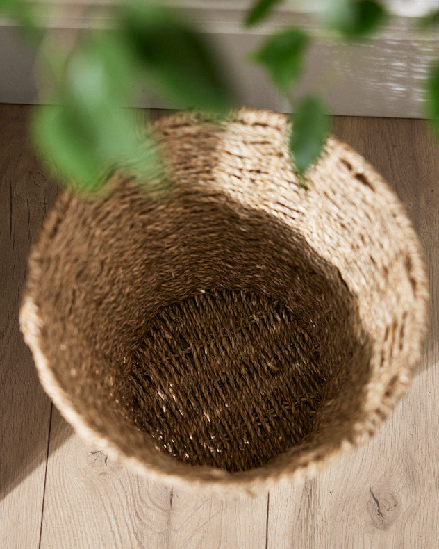 Seagrass Round Waste Paper Basket