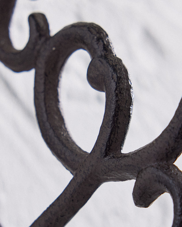 Cast Iron Ornate Black Scrolled Hanging Bracket