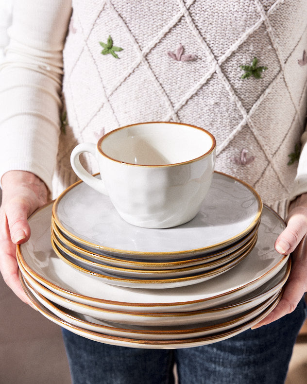 Seda Grey Ceramic Salad Plate