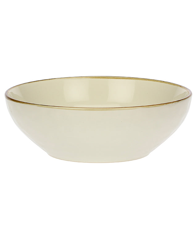 Petra Ivory Ceramic Serving Bowl