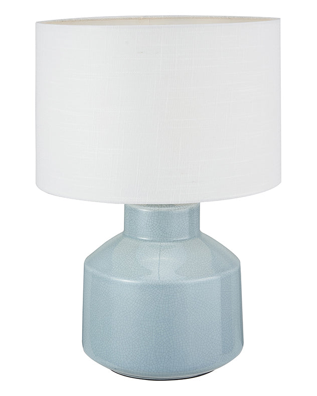 Zenith Blue Crackled Glaze Lamp