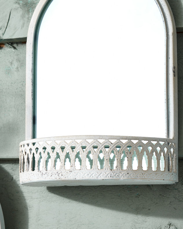 Set of 2 Rococo Wall Mirrors with Shelf
