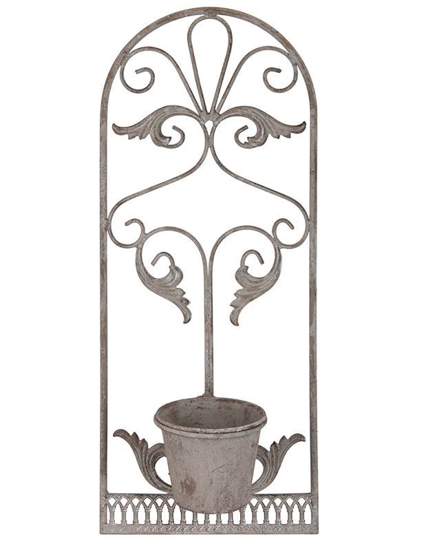 French Style Scrolled Wall Planter
