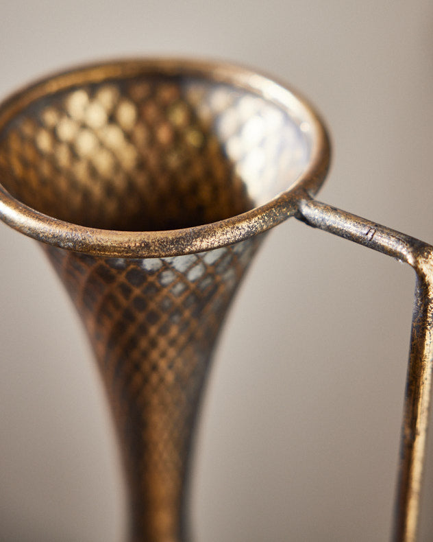 Vase texturé à col haut