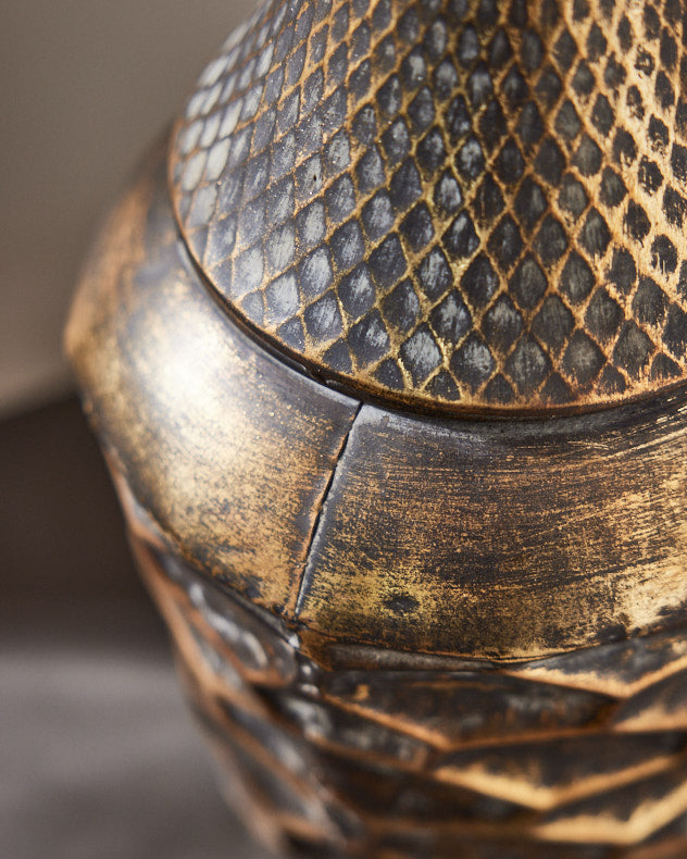 Vase texturé à col haut