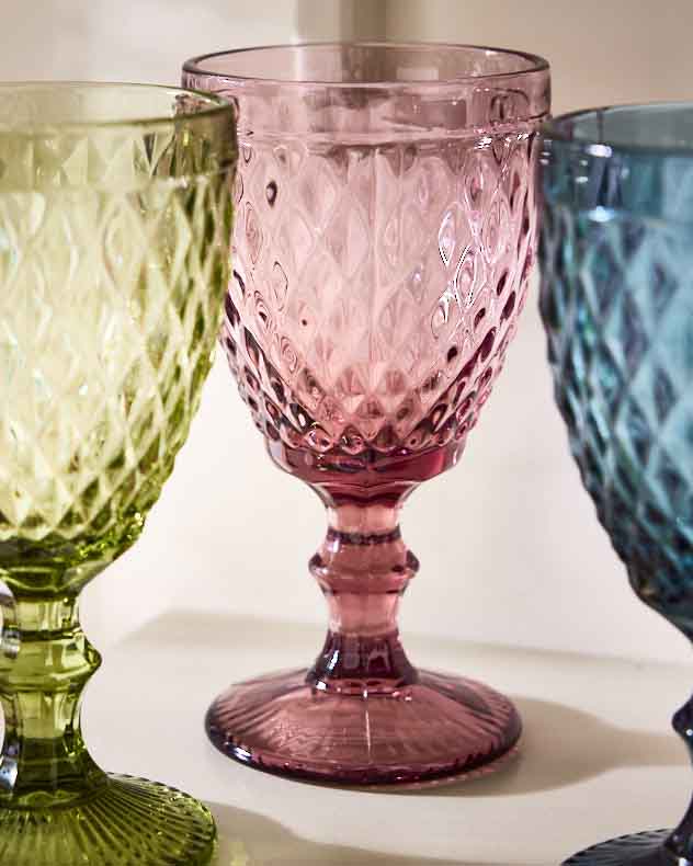 Diamas Coloured Glass Wine Goblets