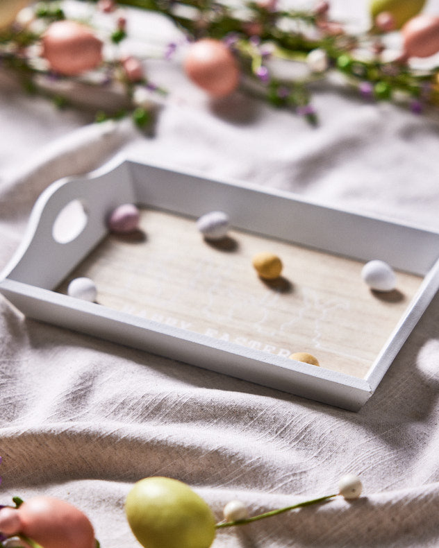 Wooden Happy Easter Tray