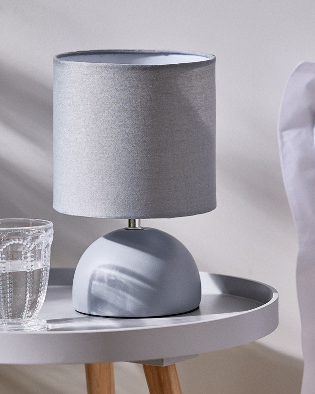 Ossian Grey Ceramic Dome Table Lamp