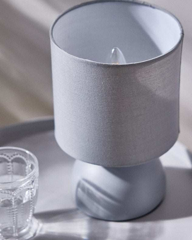Ossian Grey Ceramic Dome Table Lamp