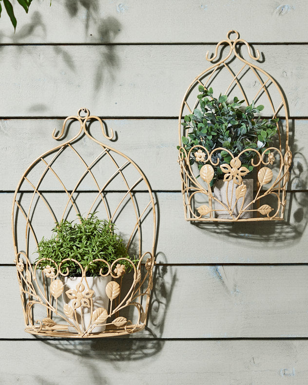 Set of 2 Arched Botanical Wall Planters