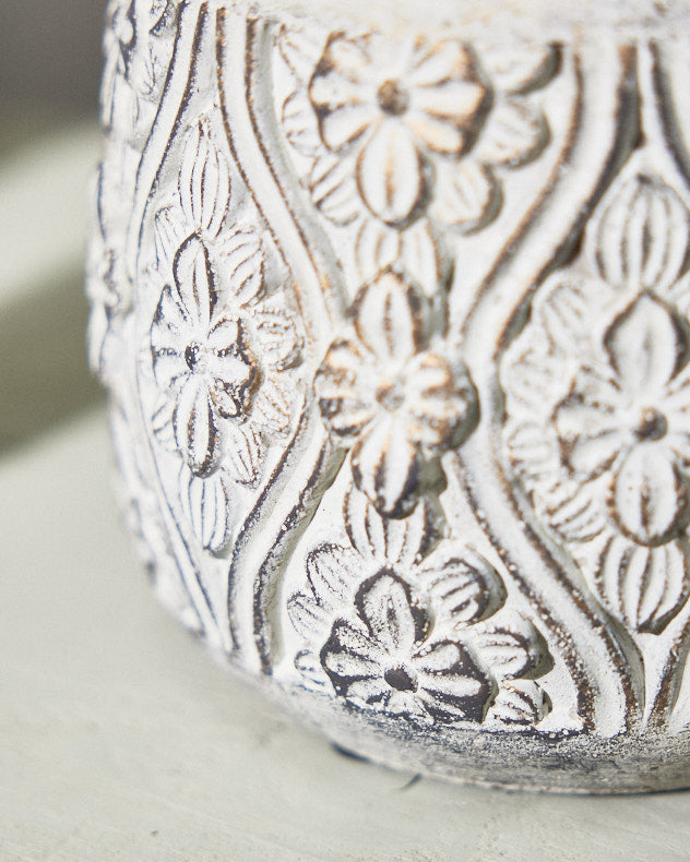 Bazille Floral Embossed Planters