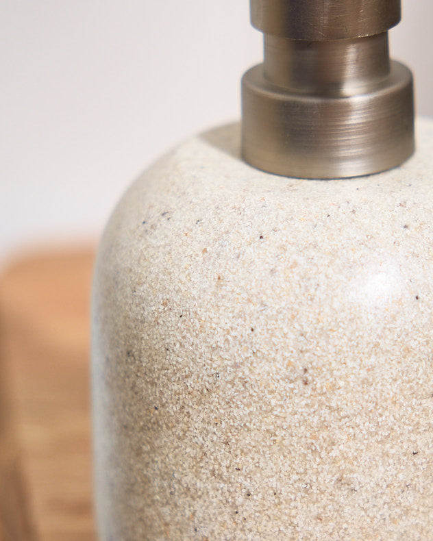 Speckled Beige Ceramic Soap Dispenser