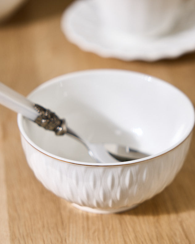Albi White Ceramic Bowl