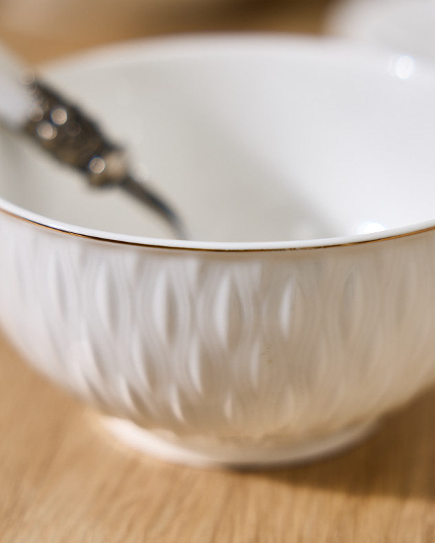Albi White Ceramic Bowl