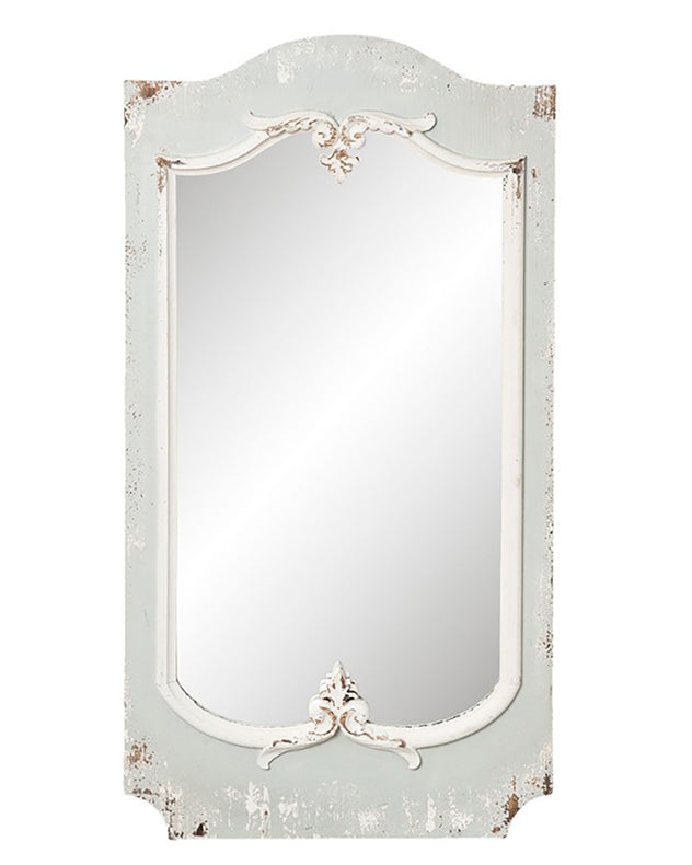 Carteret White Wood Wall Mirror