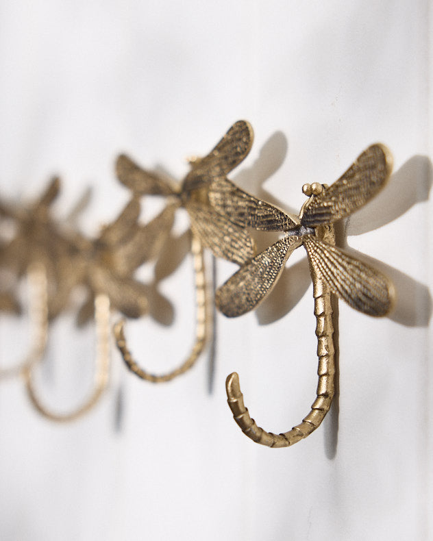 Set of 5 Dragonfly Wall Hook Board