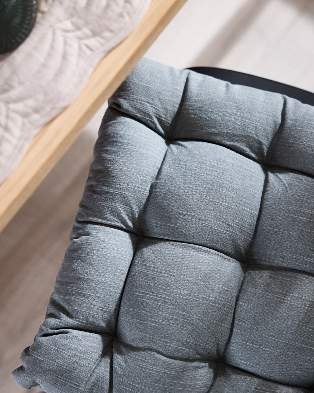 Alassio Blue Seat Pad top view