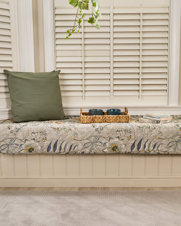 Jeté matelassé fleuri Briare