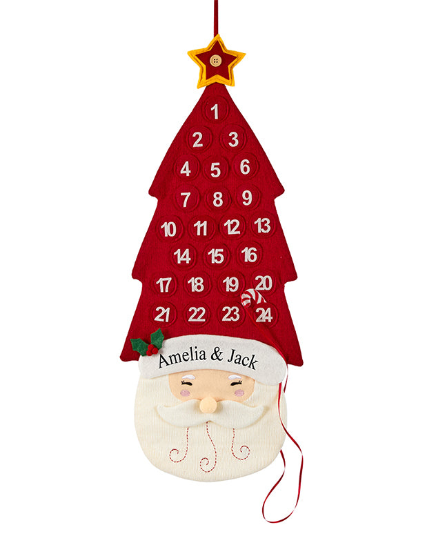 Personalisierter fröhlicher Weihnachtsmann-Adventskalender