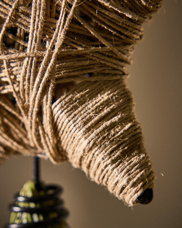 Braune Jute-Stern-Baumspitze