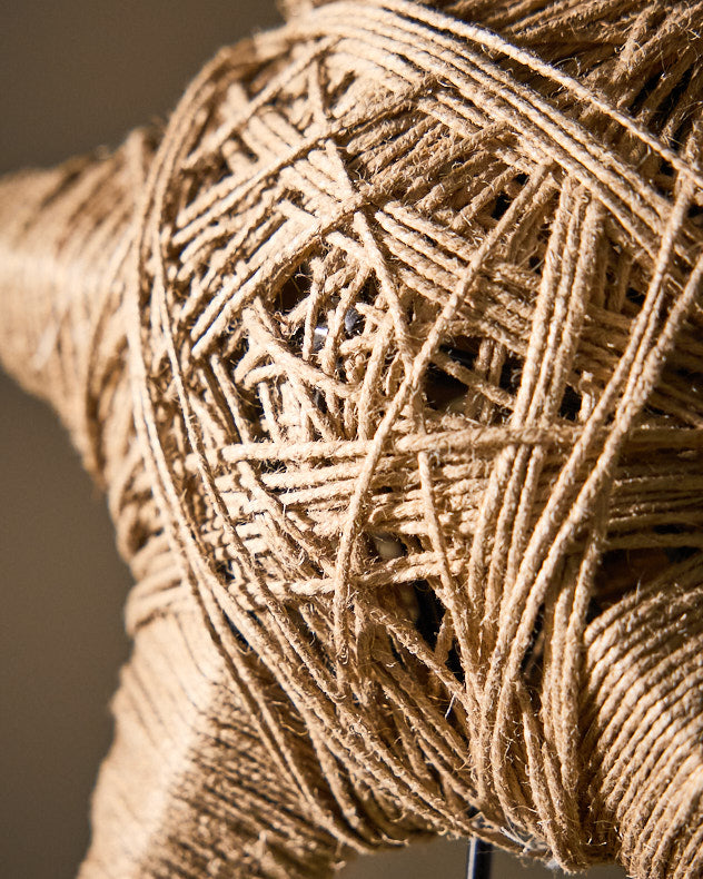 Braune Jute-Stern-Baumspitze