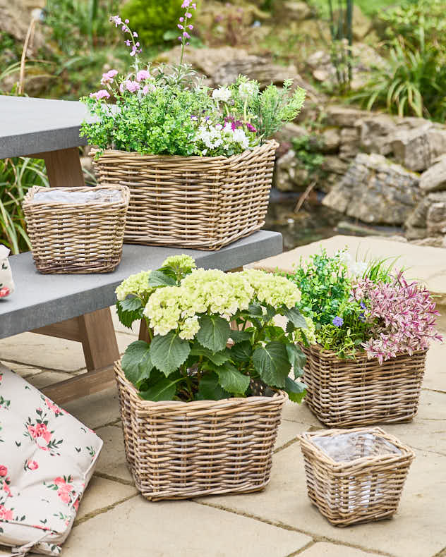 Bala Square Lined Planter Baskets