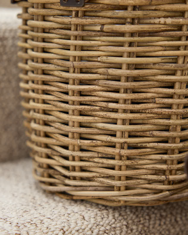 Yola Storage Basket with Leather Handles