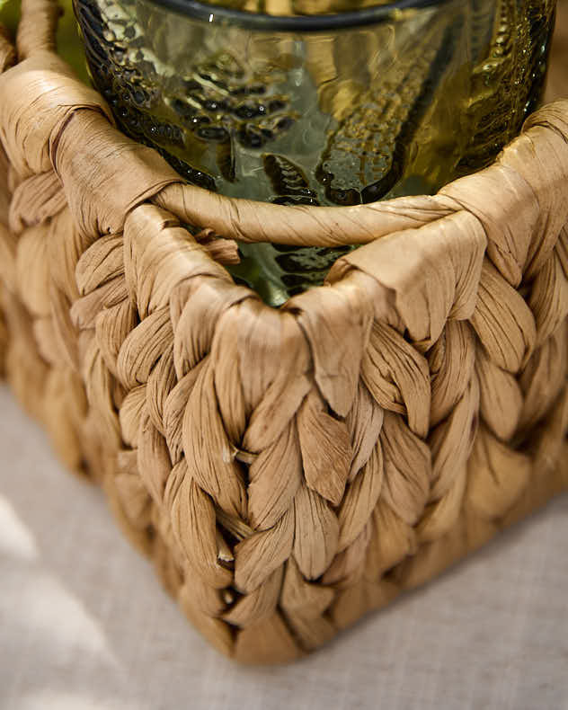 Water Hyacinth Bottle Caddy