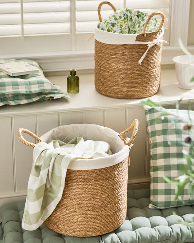 Lined Seagrass Basket