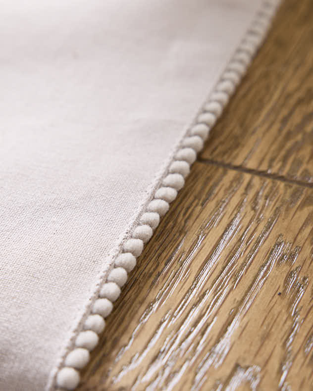 Marseille French Knot Fused Table Runner 220cm - Grey