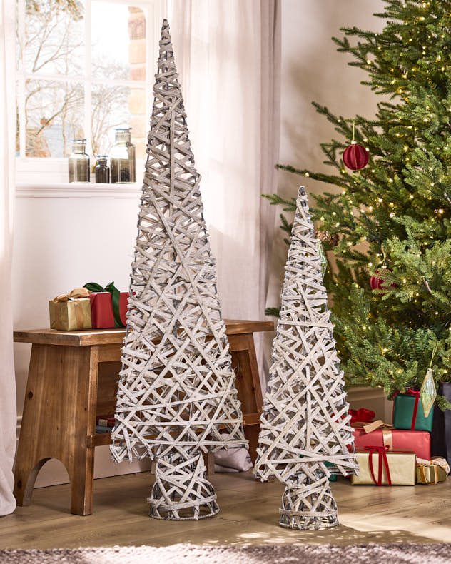 Wicker Christmas Tree Decoration