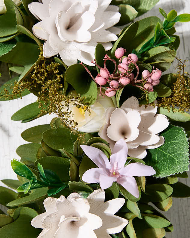 Personalised Sheringham Floral Wreath 34cm