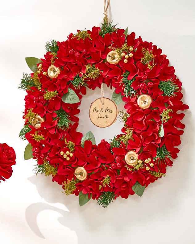 Personalisierter Grantham-Blumenkranz, 38 cm