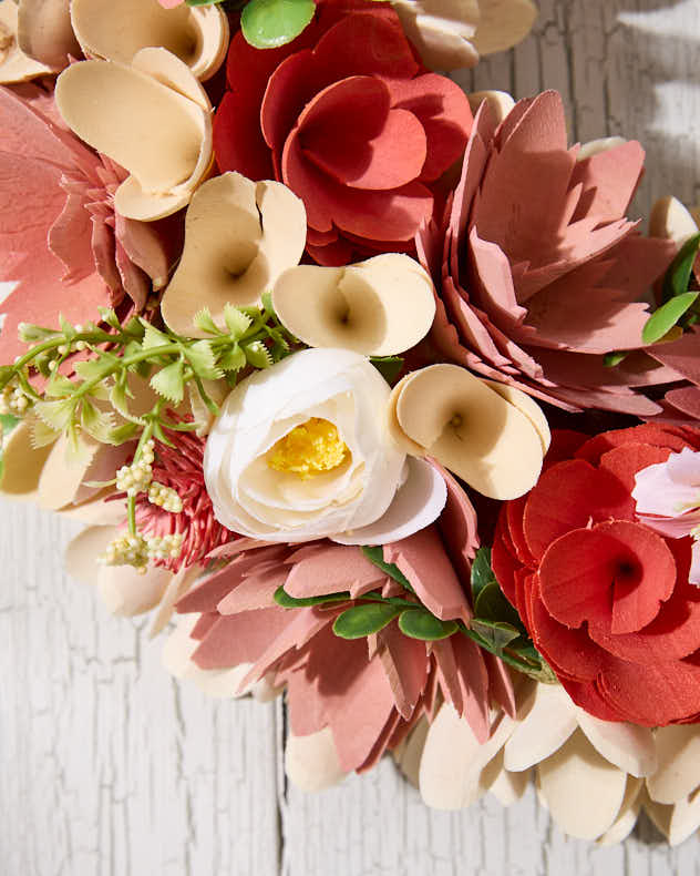 Personalised Woodhall Floral Wreath 35cm