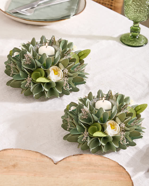 S/2 Stockbridge Floral Candle Holders