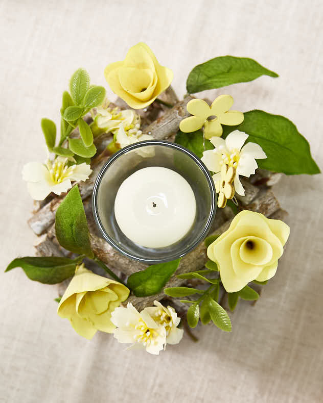 S/2 Hawthorn Floral Candle Holders