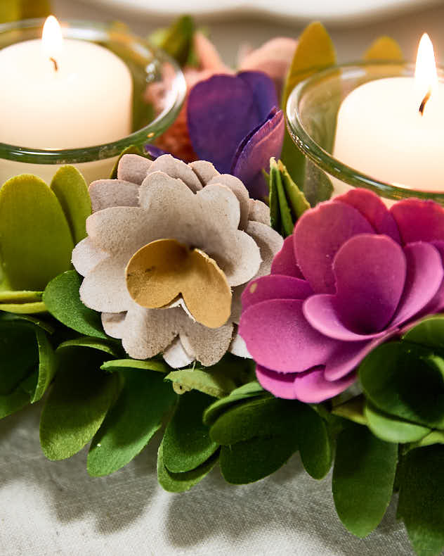 Camerton Triple Floral Candle Holders