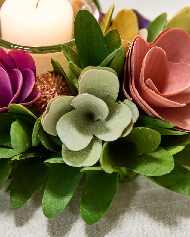 Camerton Triple Floral Candle Holders