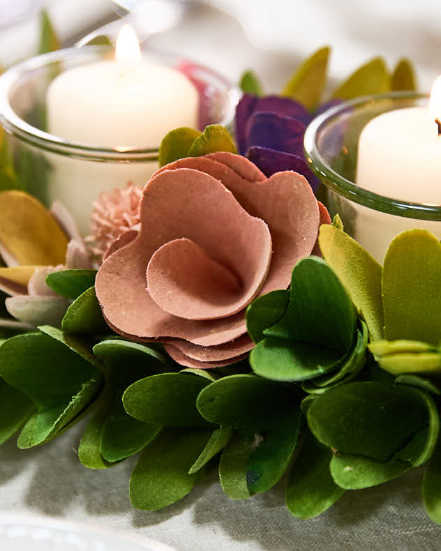 Camerton Triple Floral Candle Holders