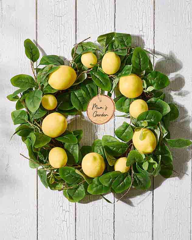 Personalised Agrumi Lemon Wreath 50cm
