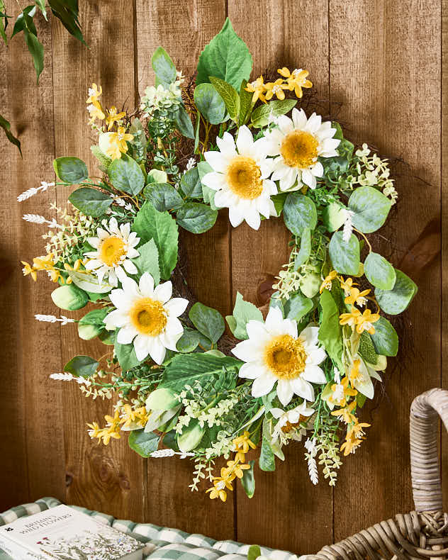 Personalised Gloriosa Sunflower Wreath 60cm