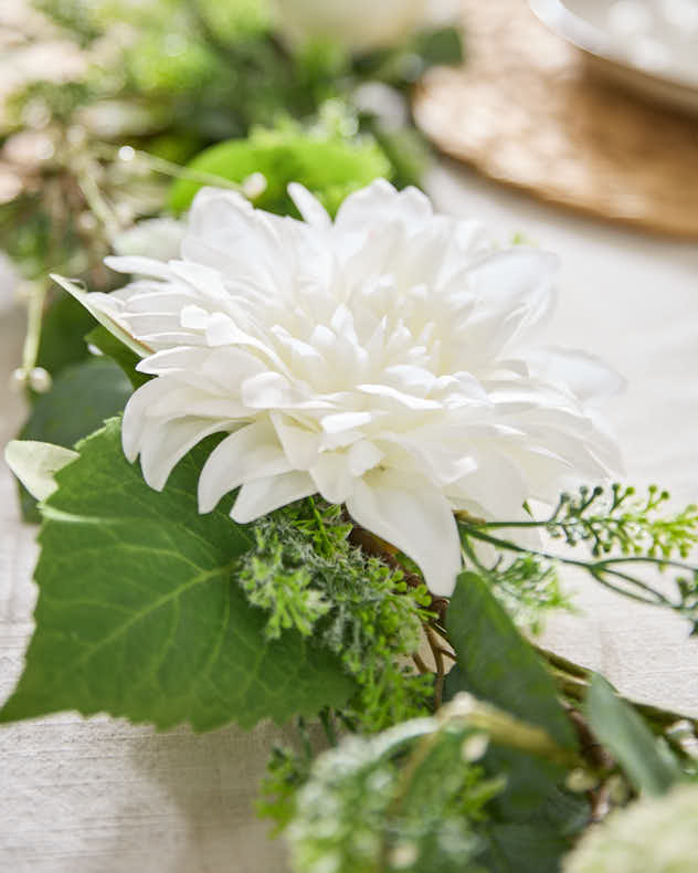 Zuria White Floral Garland 180cm