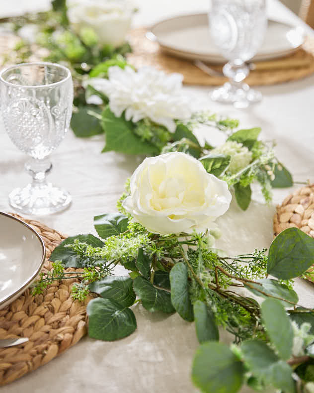 Zuria White Floral Garland 180cm