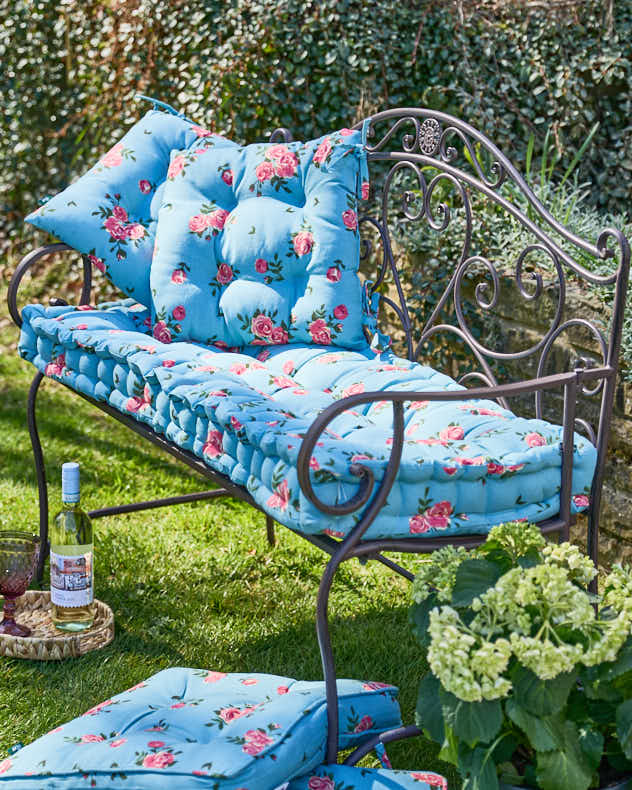 Garden Bench Teal Bench Cushions San Francisco Teak Garden Bench