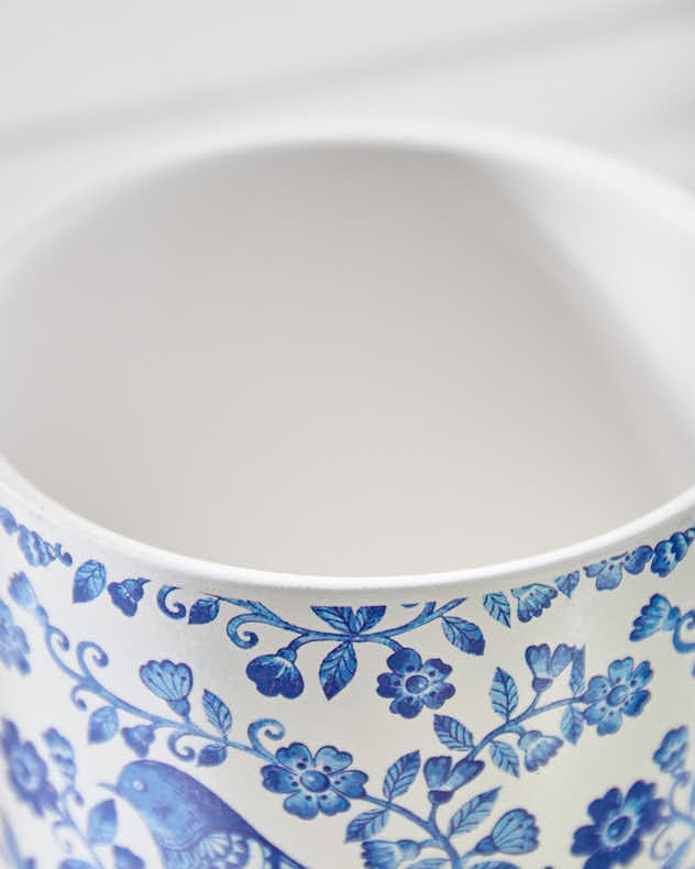 Vintage Style Blue Bird Planter