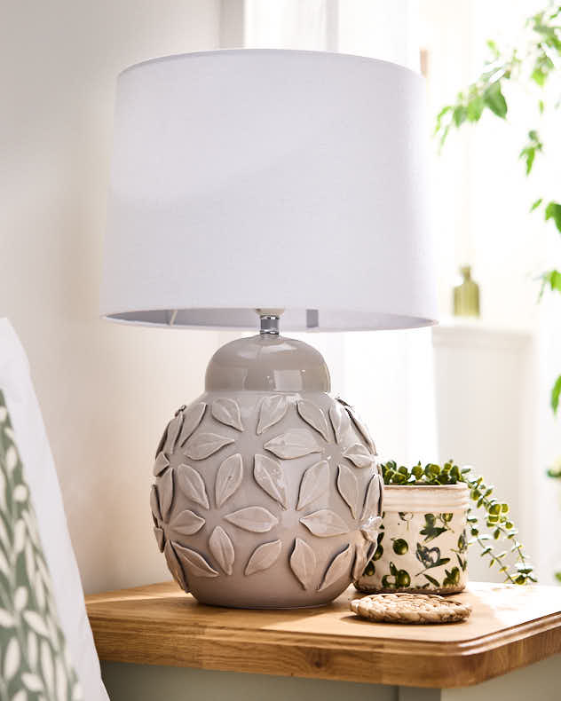 Dibor Grey Ceramic Table Lamp Shop Large White Ceramic Lamp On Sale